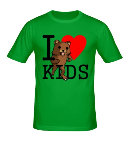 Мужская футболка «I love kids»