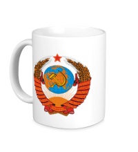 Керамическая кружка Звездный герб СССР