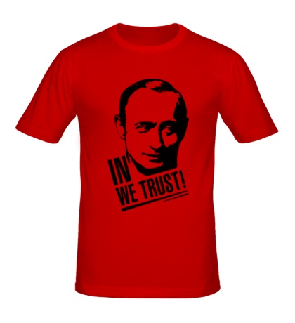 Купить мужскую футболку Putin we Trust