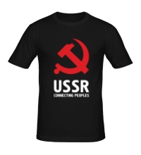 Мужская футболка USSR: Connecting Peoples