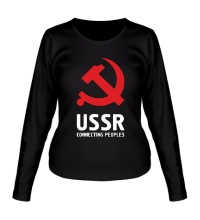 Женский лонгслив USSR: Connecting Peoples