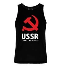Мужская майка USSR: Connecting Peoples