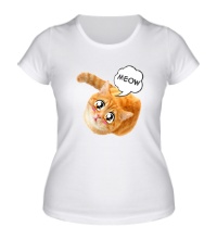 Женская футболка Глазастая кошка