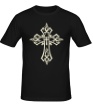Мужская футболка «Готический крест-тату, свет» - Фото 1