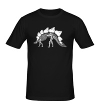 Мужская футболка Скелет стегозавра