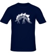 Мужская футболка «Скелет стегозавра» - Фото 1