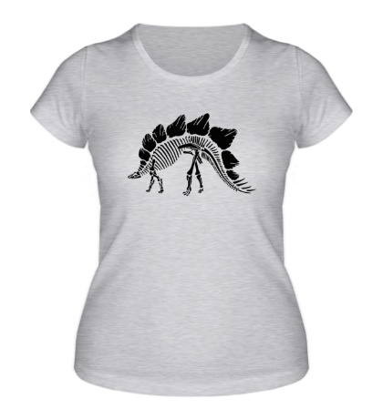 Женская футболка Скелет стегозавра