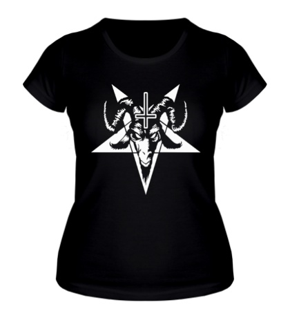 Женская футболка Пентаграмма Сатаны