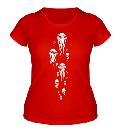 Женская футболка Стая медуз