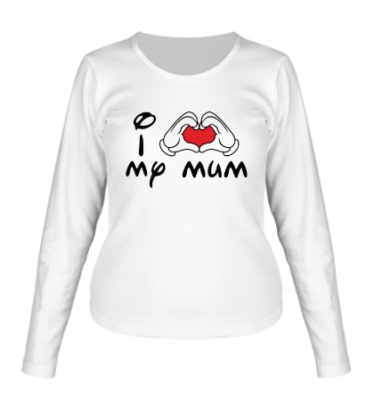 Женский лонгслив «I love my mum»