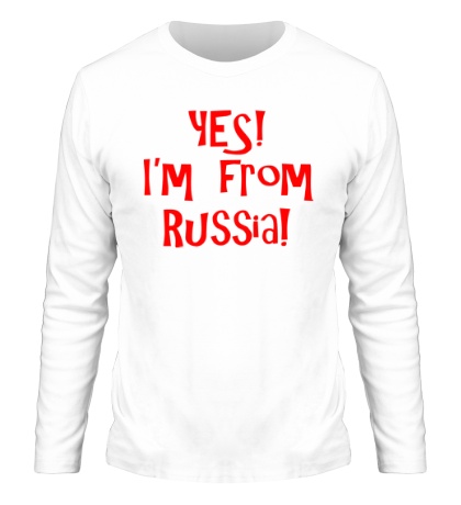 Мужской лонгслив Yes! Im from Russia
