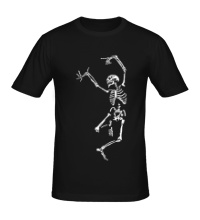 Мужская футболка Танцующий скелет