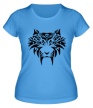 Женская футболка «Голова тигра тату» - Фото 1