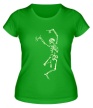 Женская футболка «Танцующий скелет свет» - Фото 1