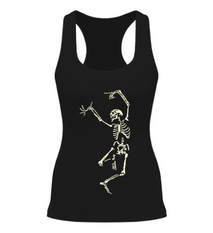 Женская борцовка Танцующий скелет свет