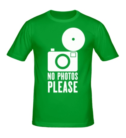 Мужская футболка «No photos please»