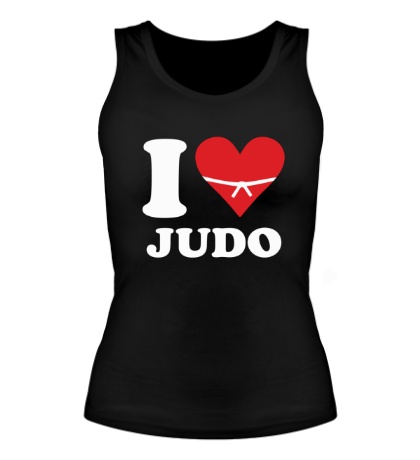 Женская майка I love Judo
