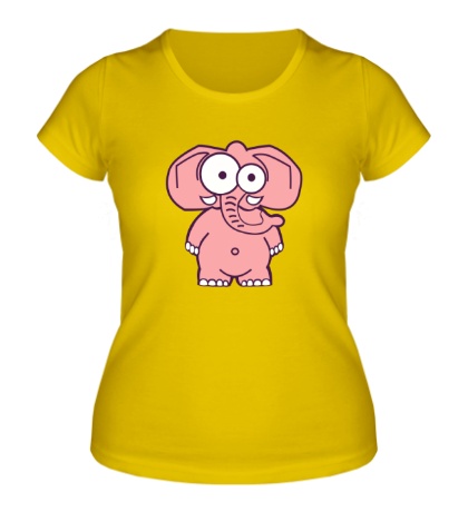 Женская футболка «Розовый слон»