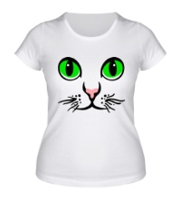 Женская футболка Глаза кошки
