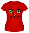 Женская футболка «Глаза кошки» - Фото 1