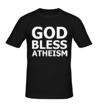 Мужская футболка God bless atheism