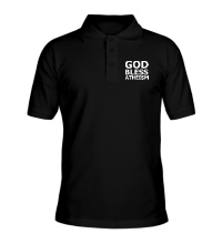 Рубашка поло God bless atheism