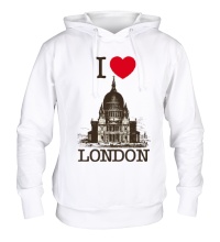 Толстовка с капюшоном I love London