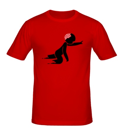 Мужская футболка «Ползучий зомби человечек»