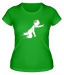 Женская футболка «Ползучий зомби человечек» - Фото 1