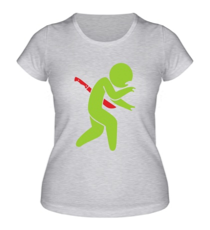 Женская футболка Зомби человечек