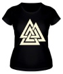 Женская футболка «Валькнут: Трикветра, свет» - Фото 1