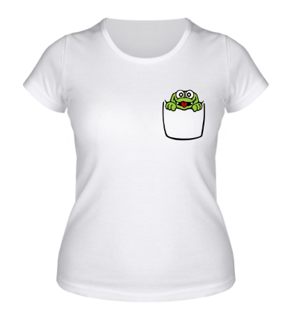Женская футболка «Карманный крокодил»