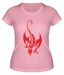 Женская футболка «Пылающий дракон» - Фото 1