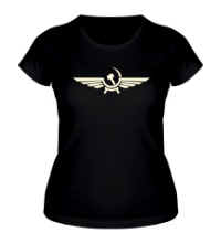 Женская футболка Серп и молот в виде орла свет