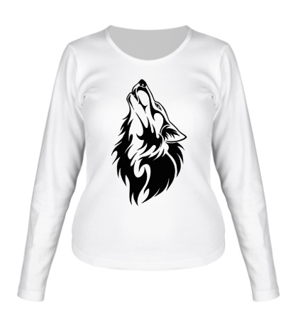 Женский лонгслив «Воющий волк»