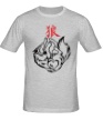 Мужская футболка «Волк с иероглифом» - Фото 1