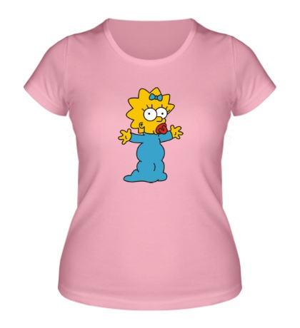 Женская футболка Мэгги Симпсон