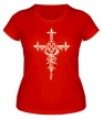 Женская футболка «Готический крест, свет» - Фото 1