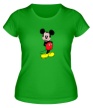 Женская футболка «Довольный Микки Маус» - Фото 1