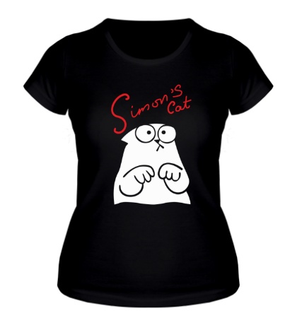 Женская футболка «Simons Cat грустит»