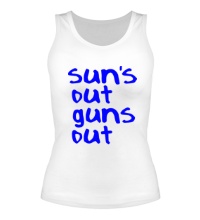 Женская майка Suns out guns out