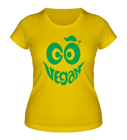Купить женскую футболку Vegan smile
