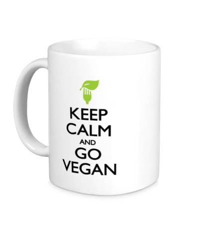 Керамическая кружка Keep Calm and go Vegan