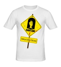 Мужская футболка Caution, Walking dead