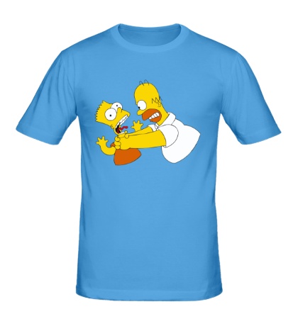Мужская футболка Гомер душит Барта