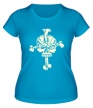Женская футболка «Череп на кресте, свет» - Фото 1