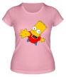Женская футболка «Барт здоровается» - Фото 1