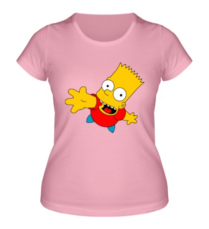 Женская футболка Барт здоровается