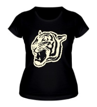 Женская футболка Светящийся тигр