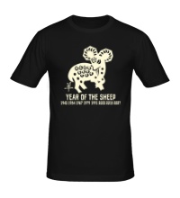 Мужская футболка Год овцы по китайскому календарю свет